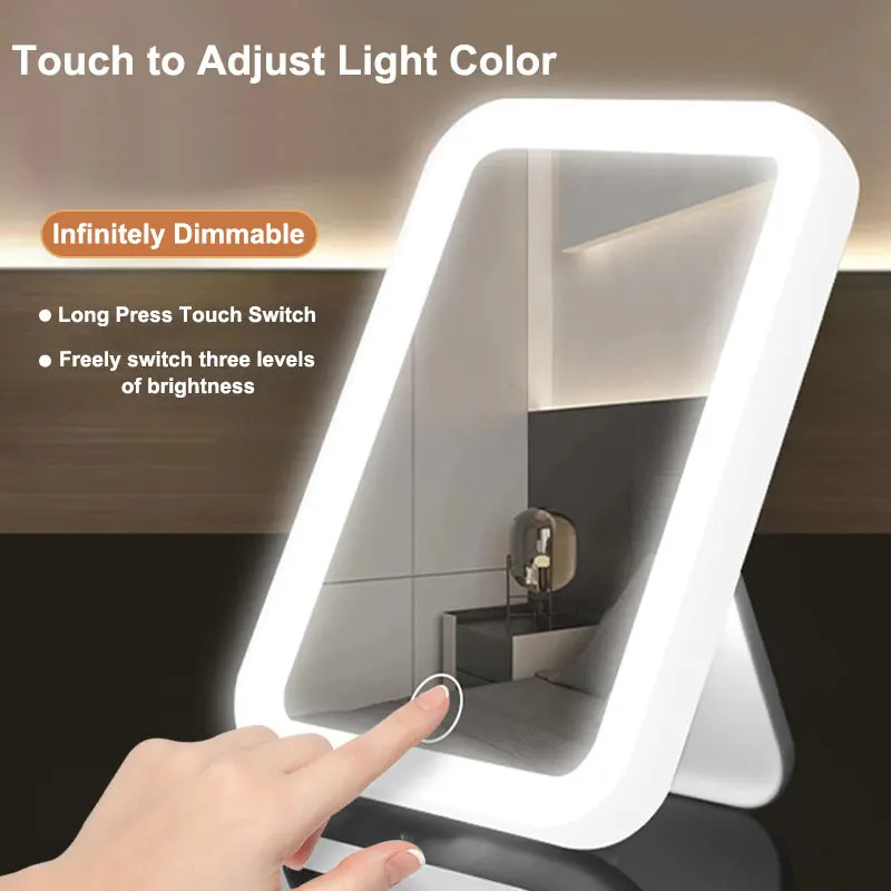 LED Makeup Mirror Desktop Fill Light Dressing Table Mirror Compact