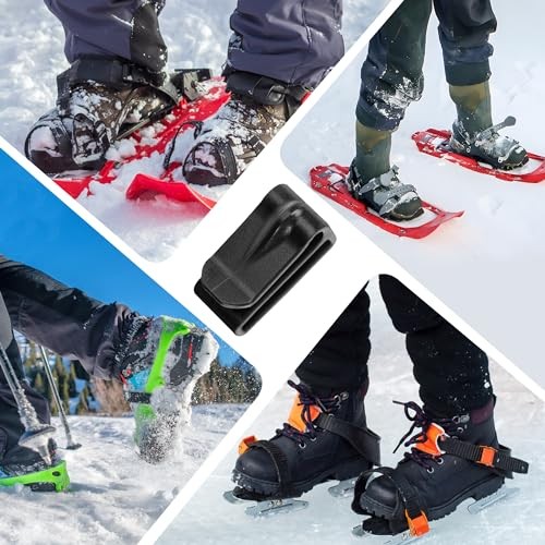 20 Pack Snowshoe Strap Clips - 0.8 inch Ski Boot Wraps Buckle - Multipurpose