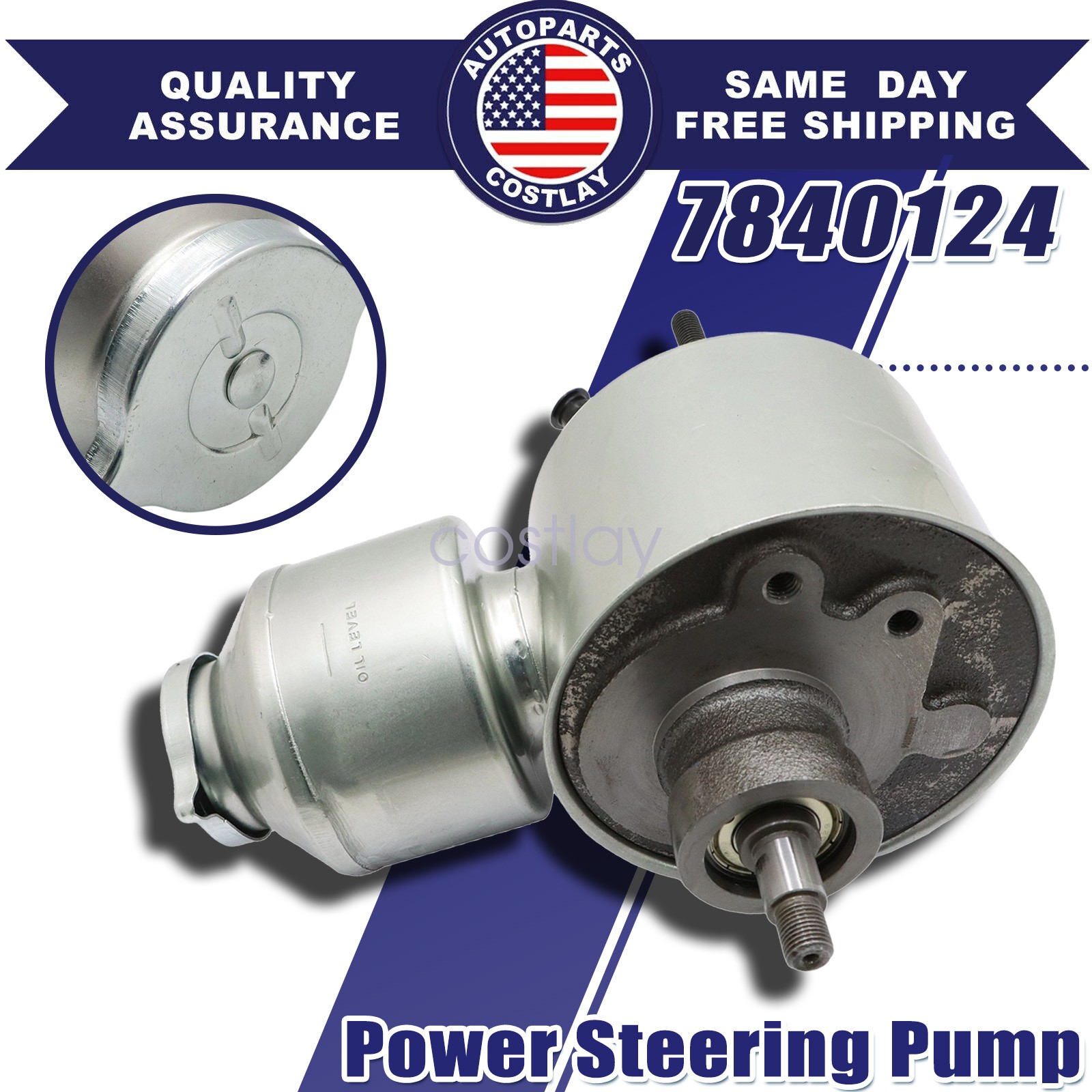 For Sagniaw 143 Series C60 For International Truck 7840124 Power Steering Pump