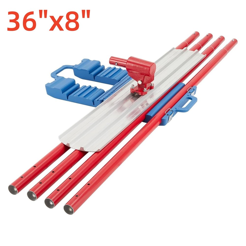 Bull Concrete Float 36"x8" Concrete Tool Trowel Float with 4 Handle Round End