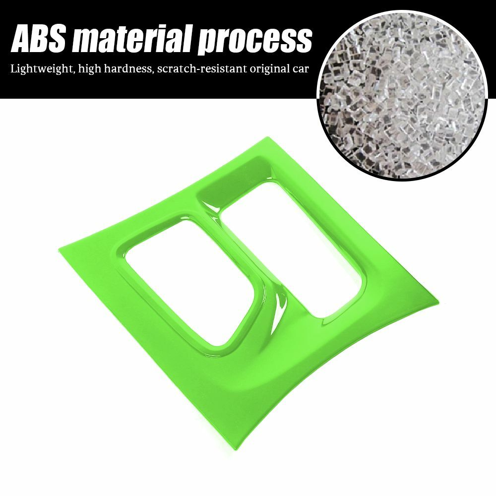 Central Console Gear Shift Box Panel Trim Cover For Dodge Charger 2015+ Green