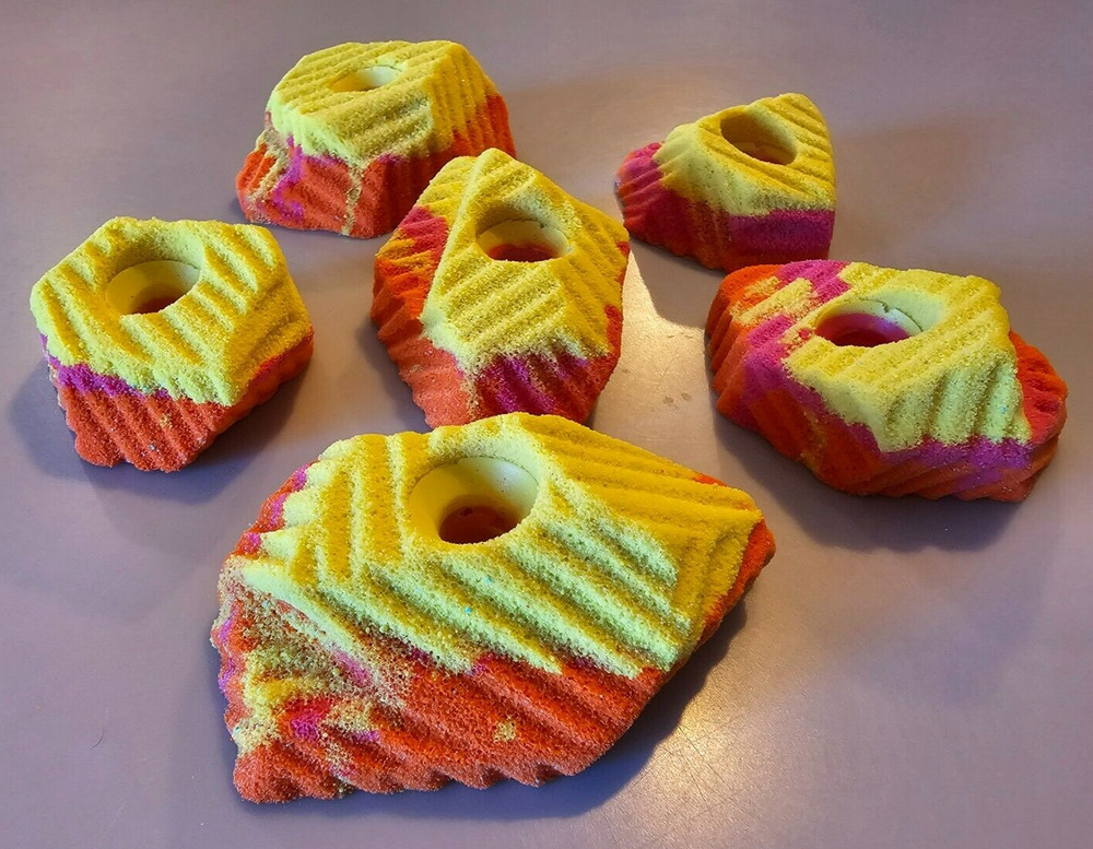 CUSTOM Rock Climbing Hold set Made to Order, Grooved Knobs 100% Unique Pour Set