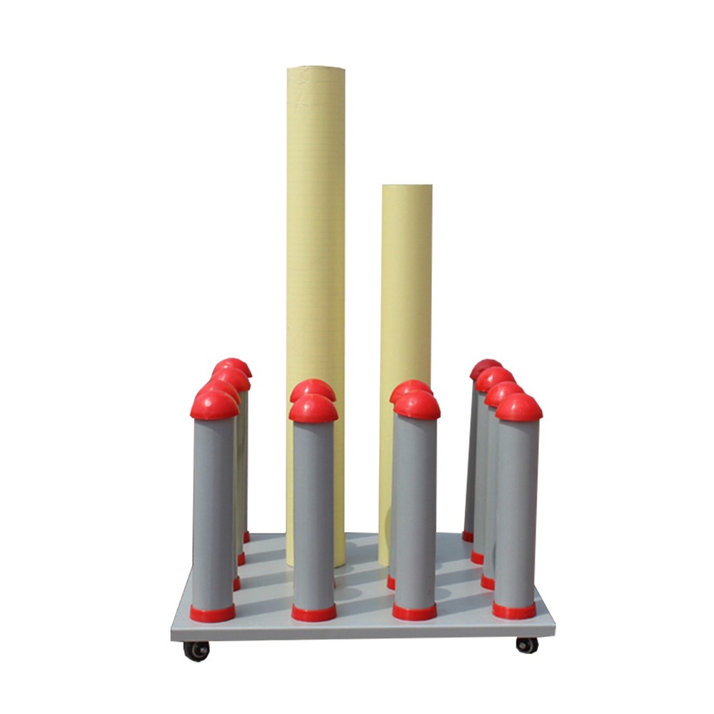 16 Roll Material Storage Rack with a Movable 4*4 Column Consumable Storage Rack