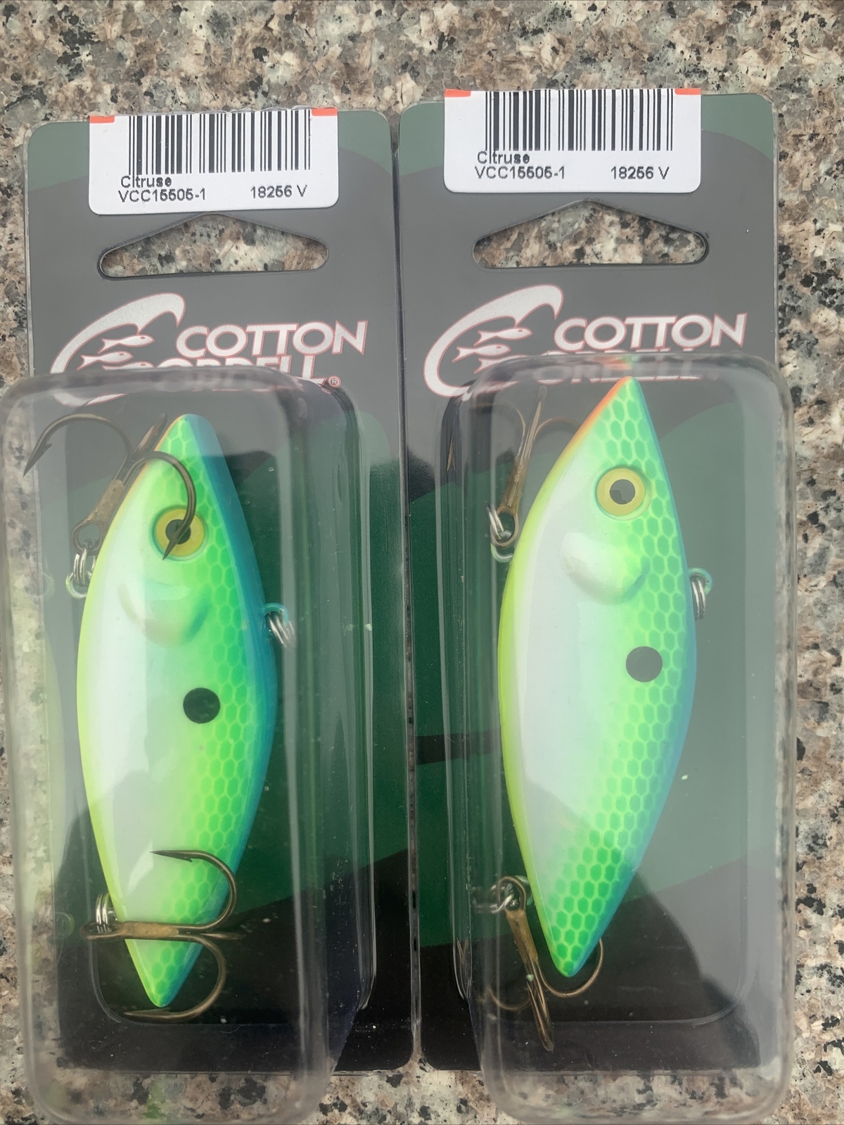2 Packs Cotton Cordell Super Spot Lipless Crankbait 1/2 OZ Citruse