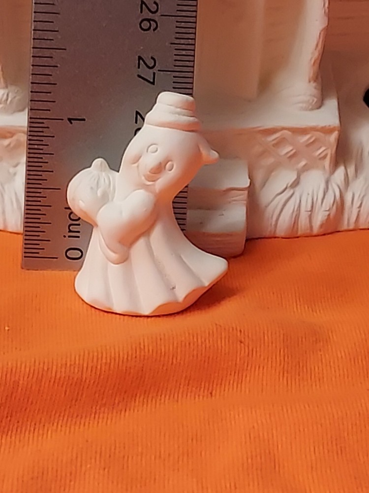 Ceramic Bisque~~ Ready to Paint ~~~ Haunted House with Ghost~~ lights up