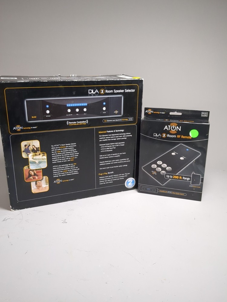 ATON DLA2 Multi-Zone 2-Room Speaker Selector RF Remote 200ft Open Box