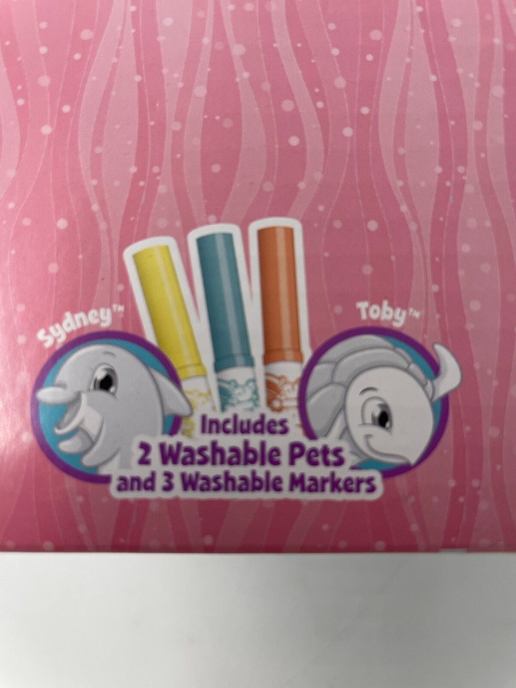 NEW Crayola Scribble Scrubbie Seashell Splash Set with 2 Pets + Case + More