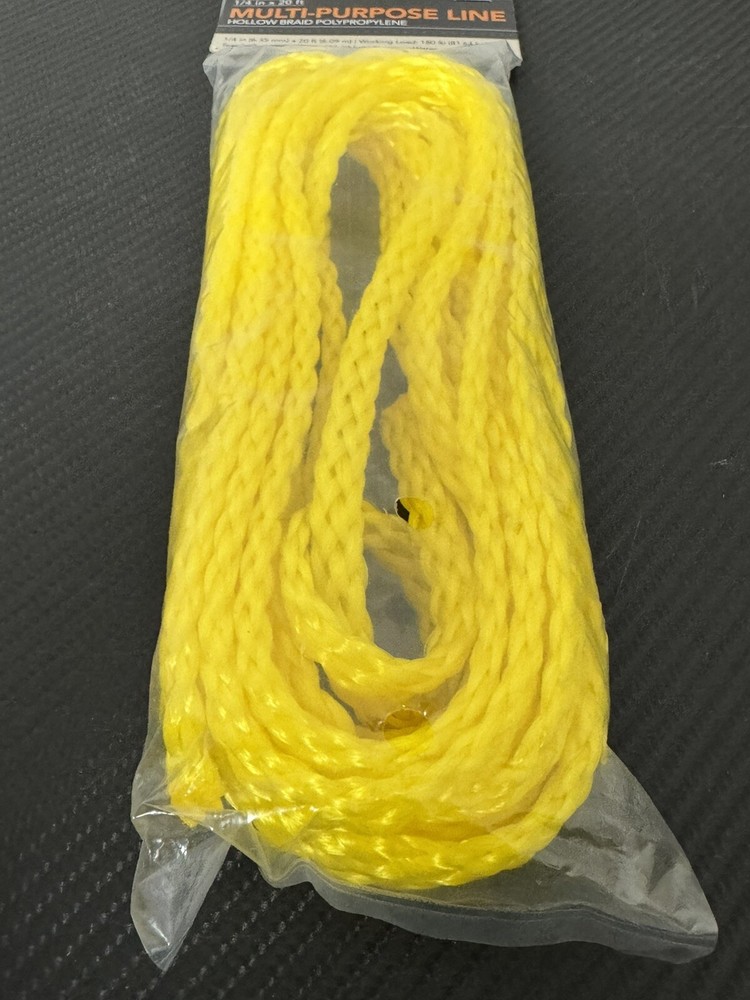 Field & Stream 1/4"x20’ Floating Hollow Braid Rope Multi-Purpose Line