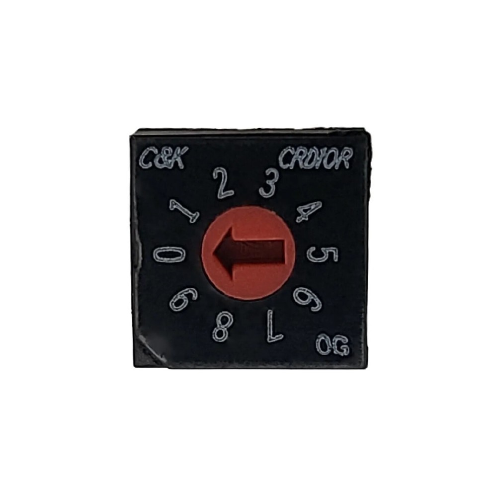 C&K 10 Position Rotary BCD Dip Switch Coded Binary Flush Panel Mount CRD10RM0CB
