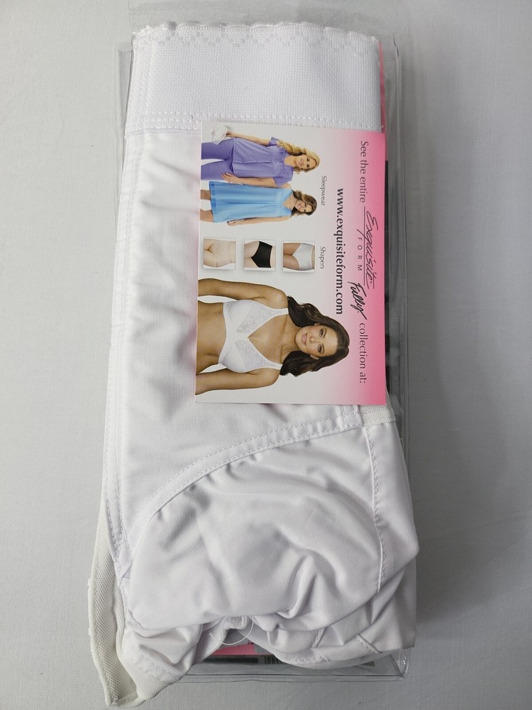 44D Exquisite Form Fully Front Closure Longline Posture Bra White Adjustable