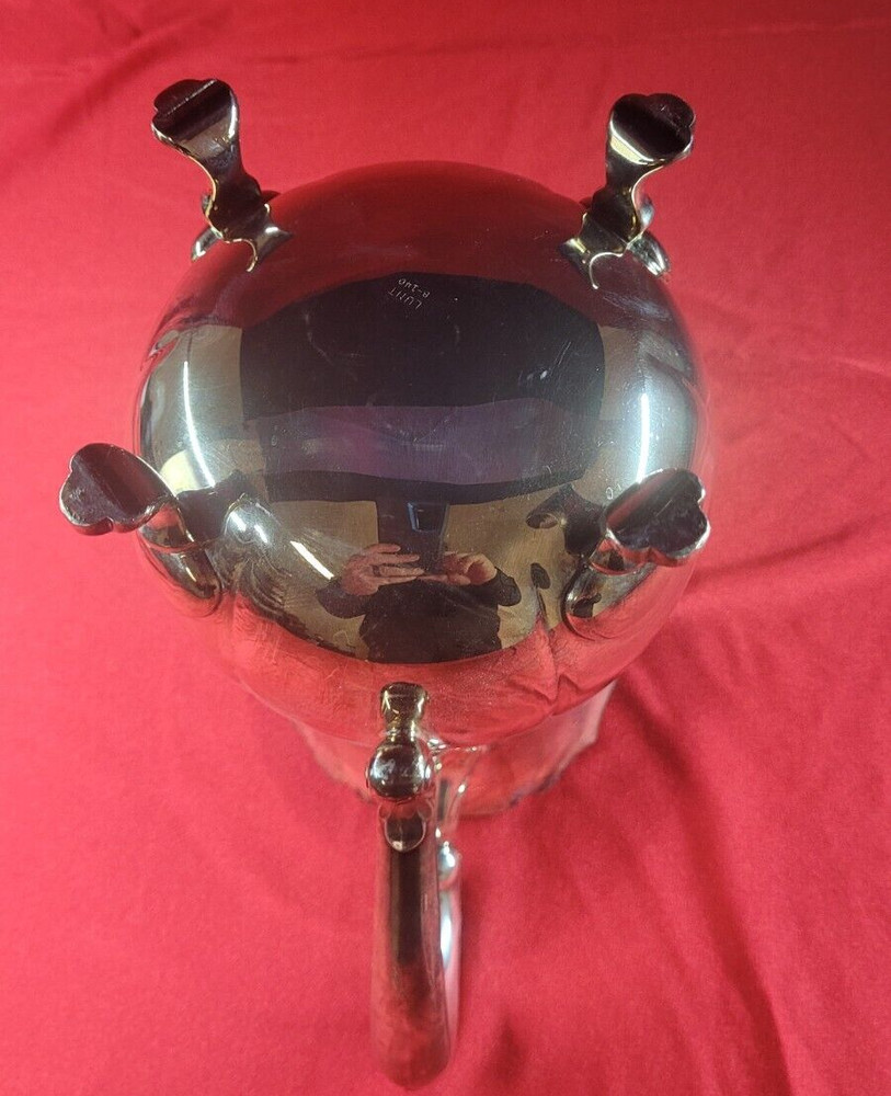 Lunt Silverplate Footed Pitcher, Stamped B-140, 9" Tall