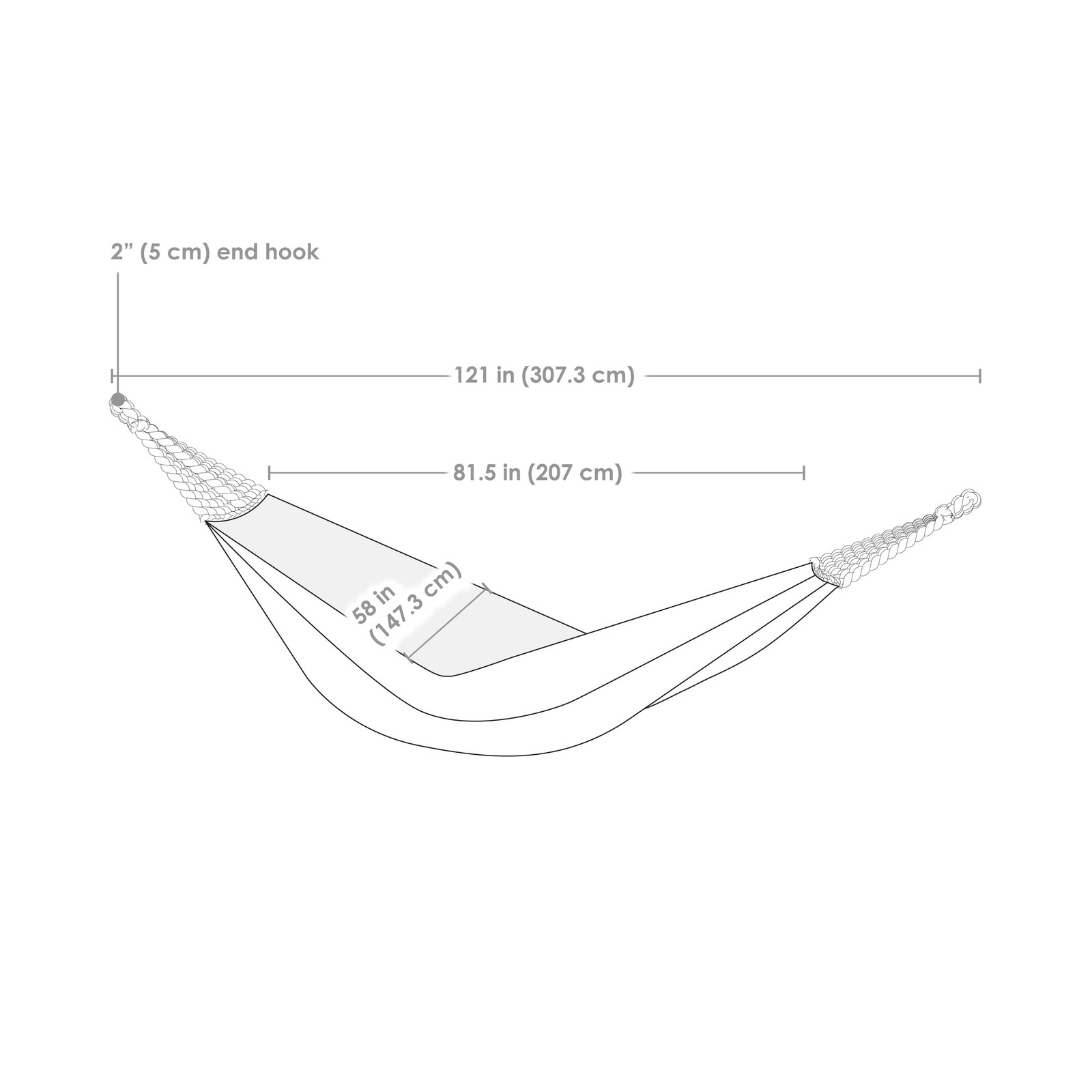 2-Person Polyester Jacquard Double Hammock - Geometric Jumble by Sunnydaze