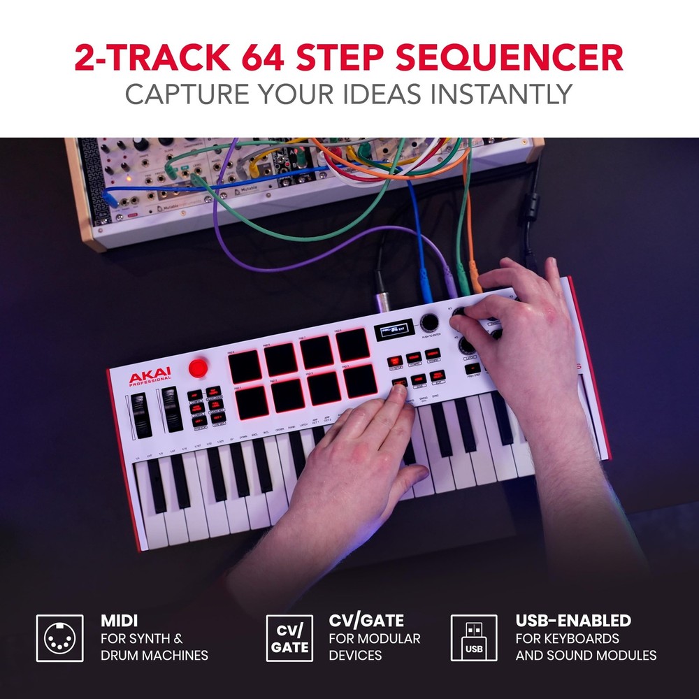 MPK Mini Plus - USB MIDI Keyboard Controller with 37 Mini Keys, 8 MPC Pads,