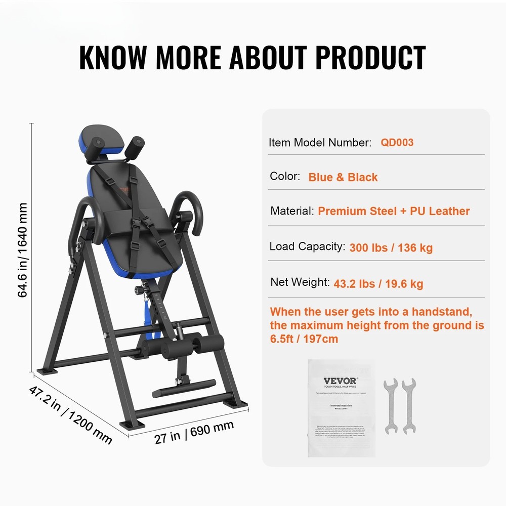 Inversion Table Inversion Table Decompression Back Stretcher Machine Strength