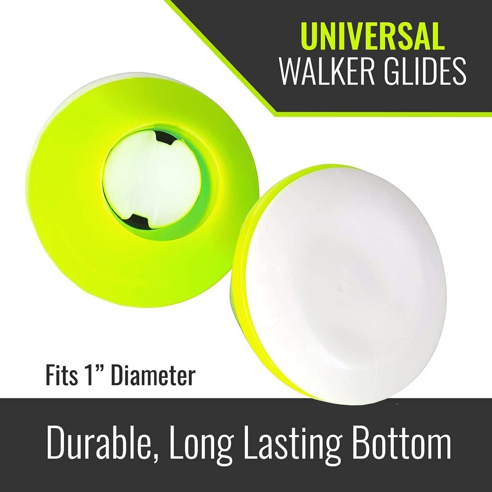 Durable Walker Caps for Rollators - Universal Fit, Easy Glide and Safe Mobility