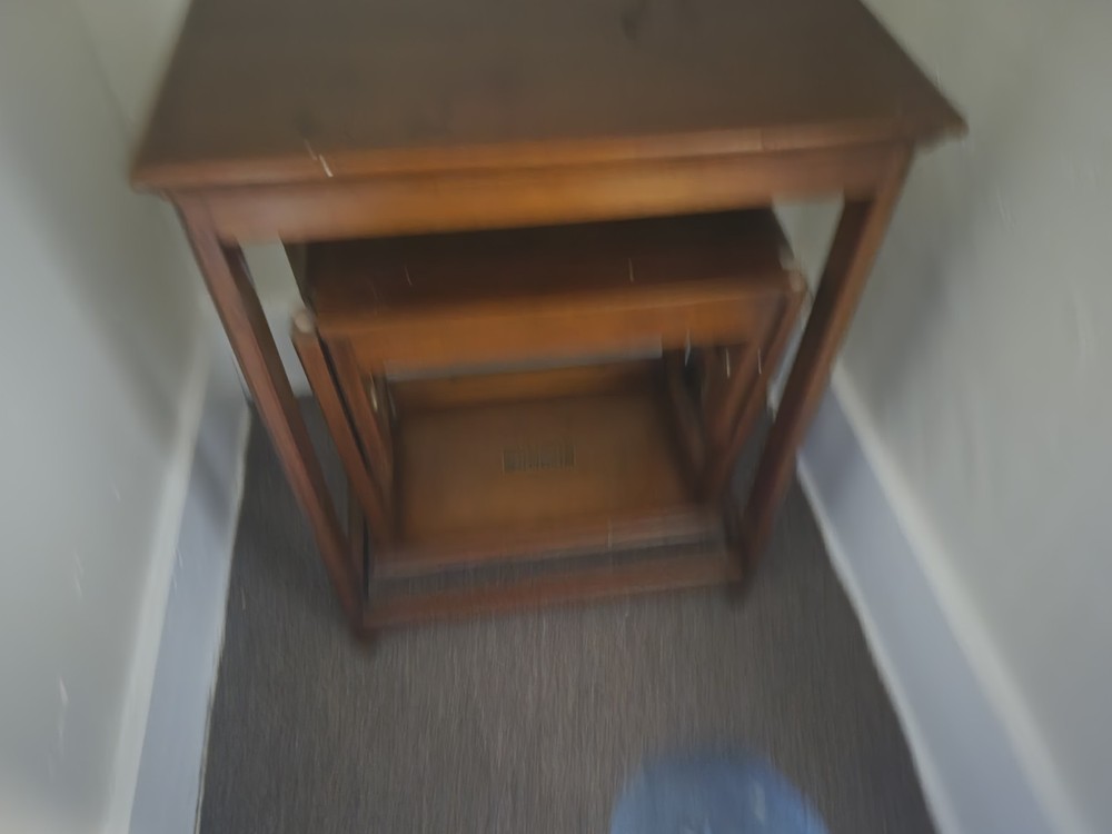 Teak Frontgate End Table Solid Wood Foldout To Step Stool