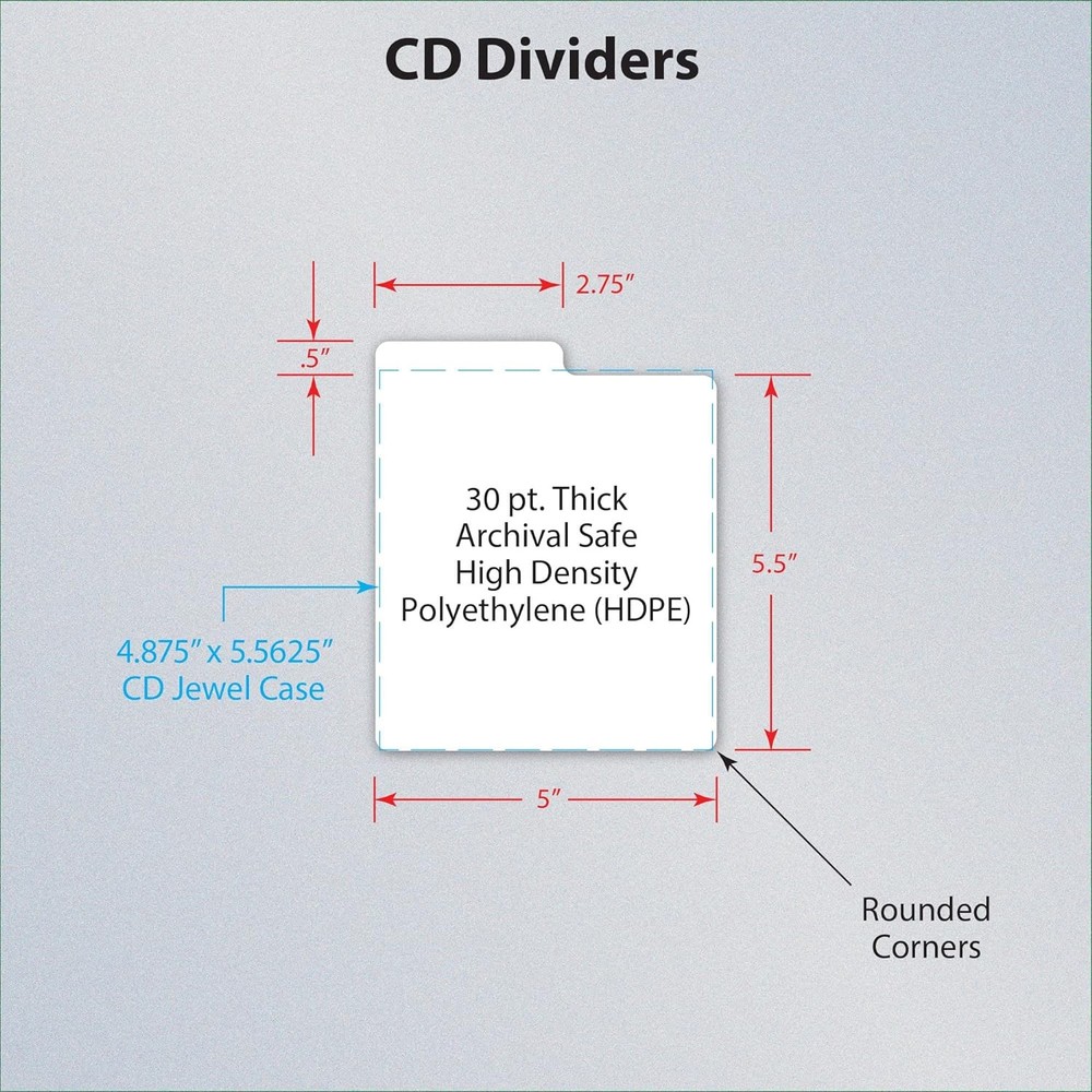 BCW Compact Disc Dividers