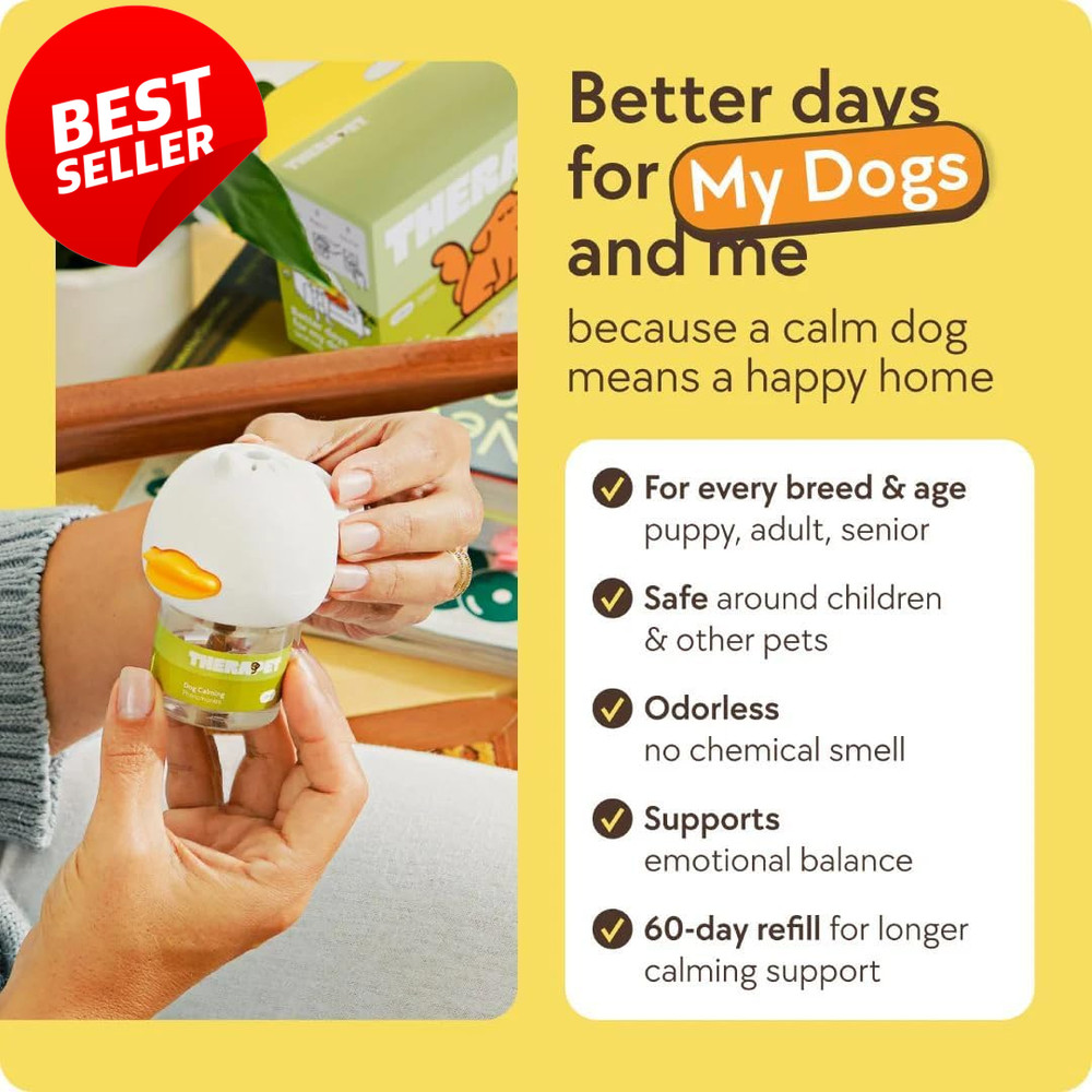 Dog Calming Diffuser Refill 2 Pack 60 Day Therapet MD - US