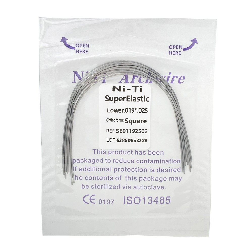 100PCS Dental Orthodontic Niti Arch Wire Rectangular Round Natural Upper Lower