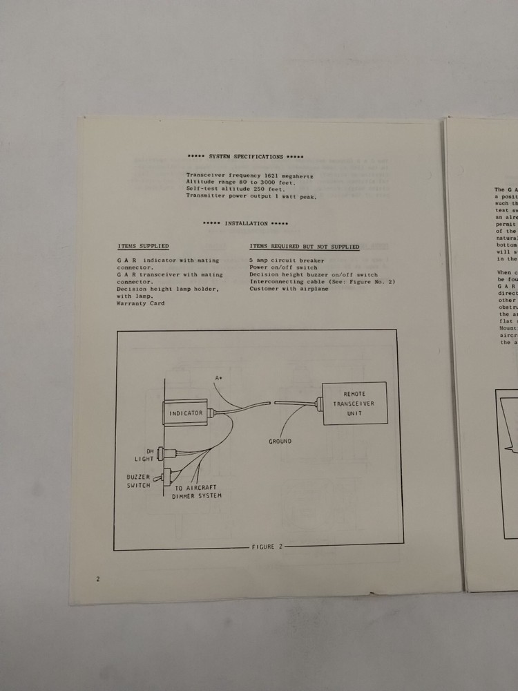 IFD GAR Ground Avoidance Radar Preliminary Installation Manual-Copy