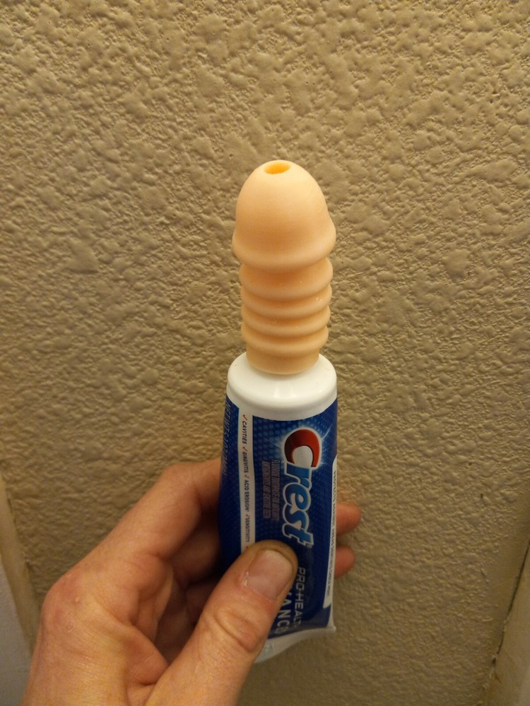 Prank Gift PENIS TOOTH PASTE CAP  qty (2) DICK Toothpaste white  GAG GIFT