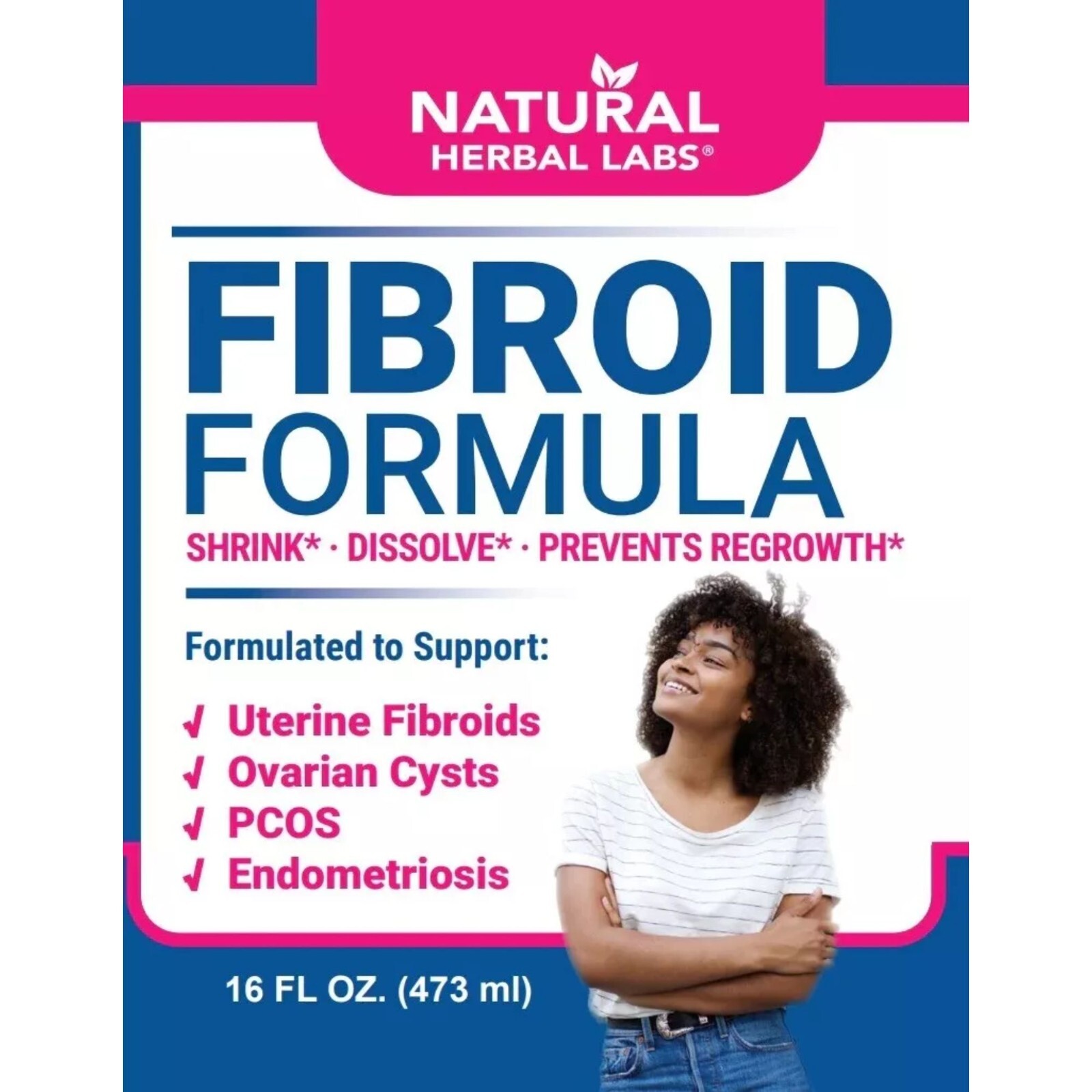 FIBROID Formula By Natural Herbal Labs, Plant-Based Superfood, 16 oz.