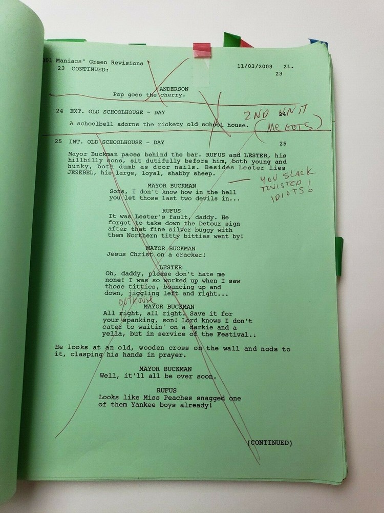 2001 MANIACS / Tim Sullivan 2003 Screenplay, Robert Englund remote town Horror