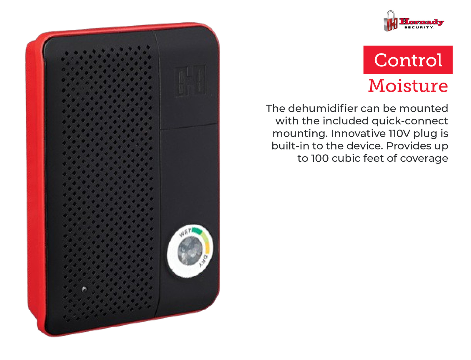 Hornady Rechargeable Dehumidifier - Portable Moisture Absorbers with Silica Gel