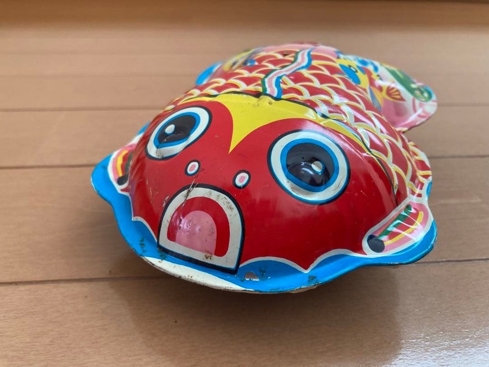 Showa retro tin goldfish