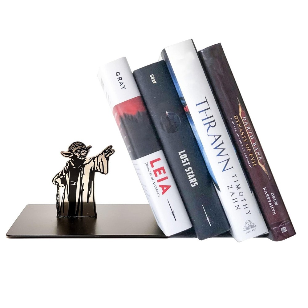 Master Yoda Force Metal Bookend, Double-Sided Printing Yoda Pattern, Creative...