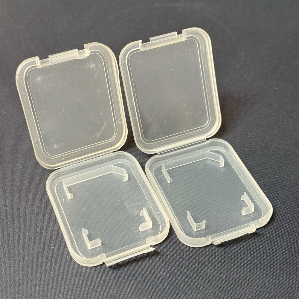 Transparent/Clear SD SDHC Memory Card Case Holder Box Storage Boxes - 2 Pack