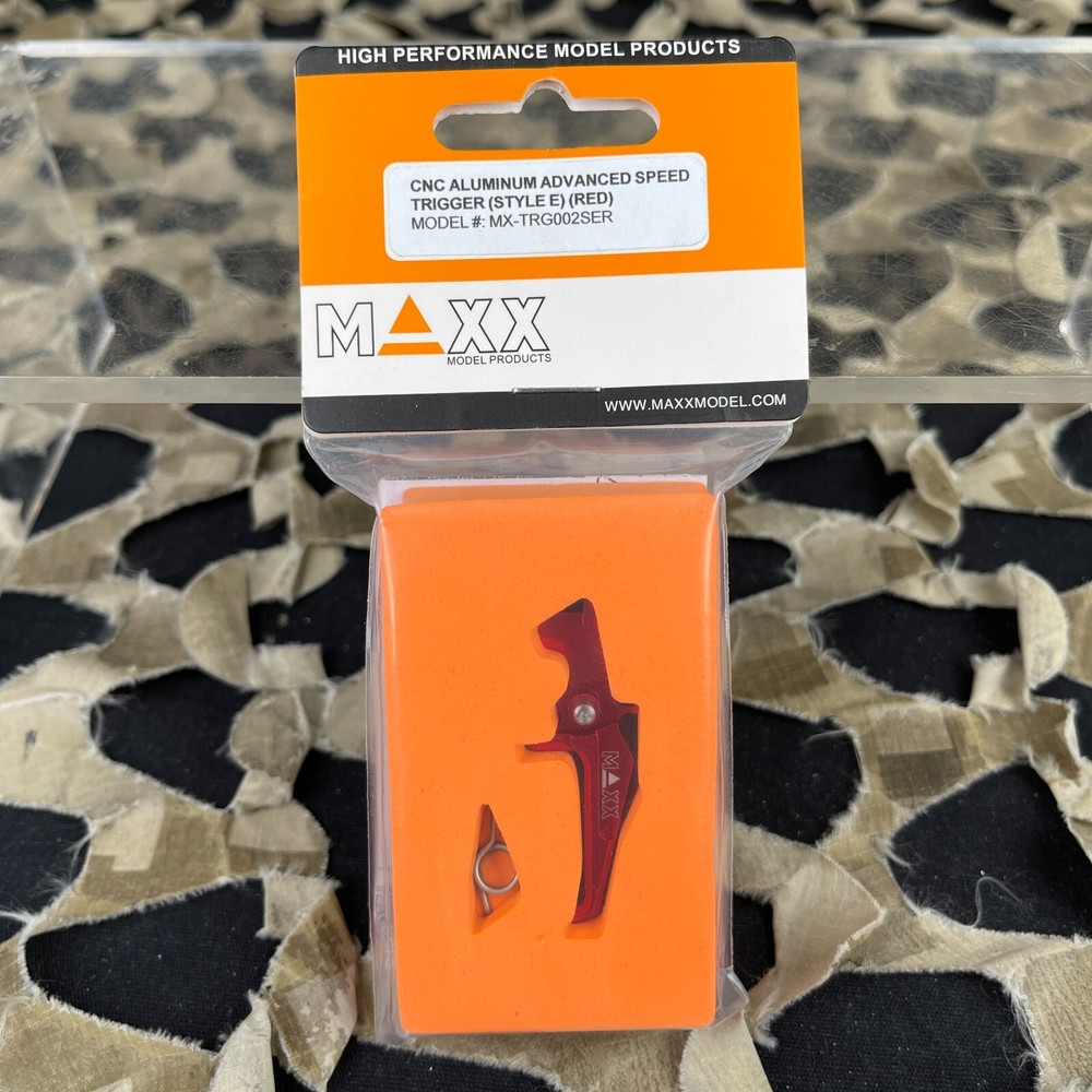 NEW Maxx Model CNC Aluminum Advanced Speed Trigger Style E - Red (MX-TRG002SER)