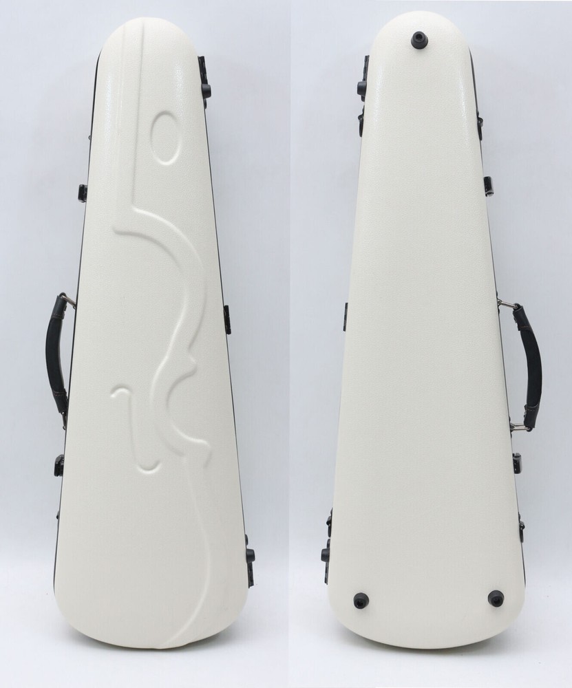 Hard Shell Violin Case 4/4 Full Size Violin Box white Violin Case with Strap bow