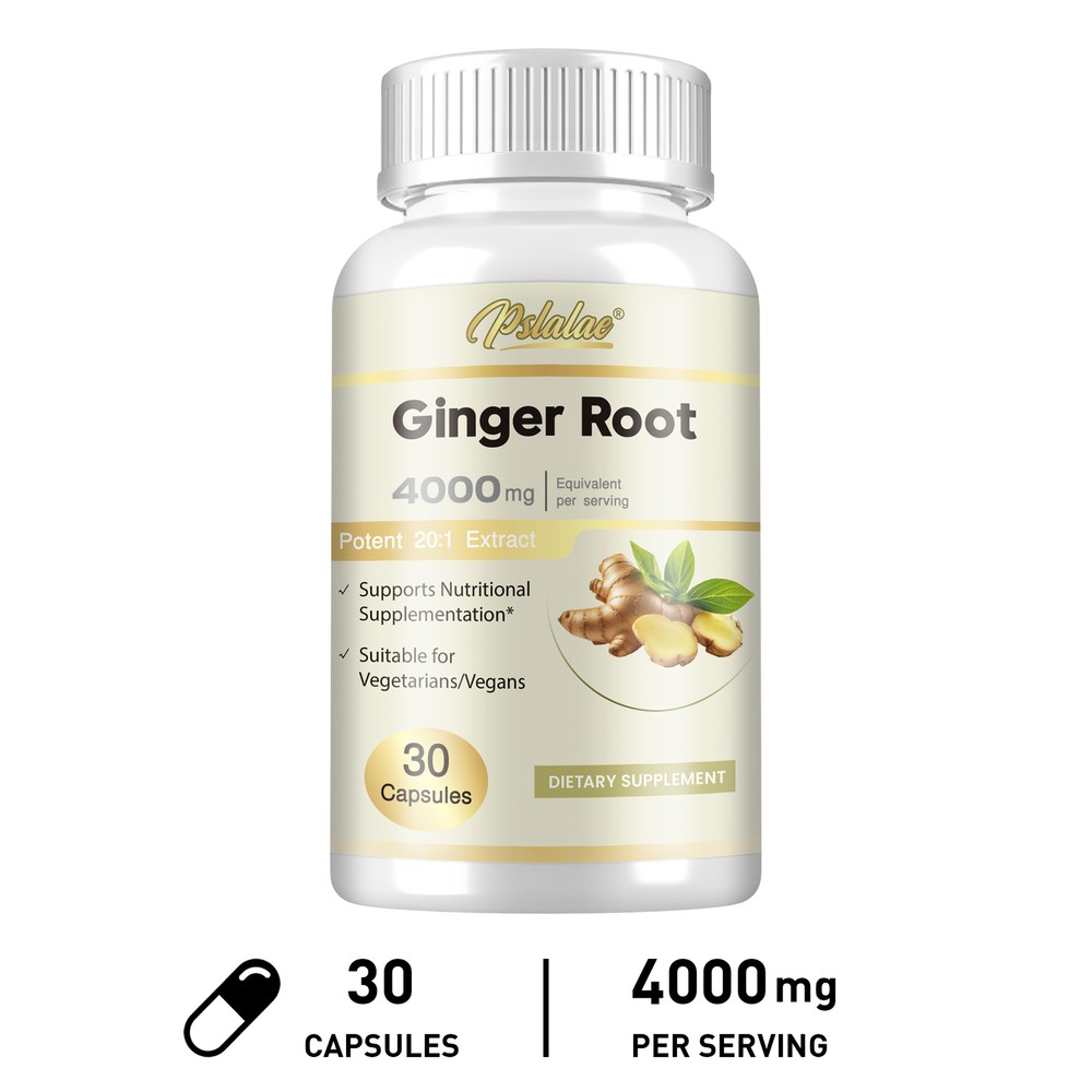 Ginger Root 4000mg - Highest Potency, Digestion, Nausea, Immune System Boost