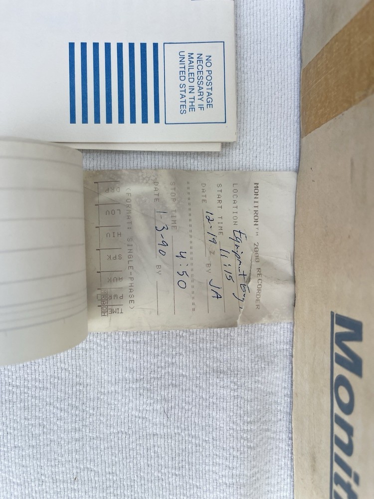 MONITRON 2000-Recorder Model PP-2120 In Original Box With Manual