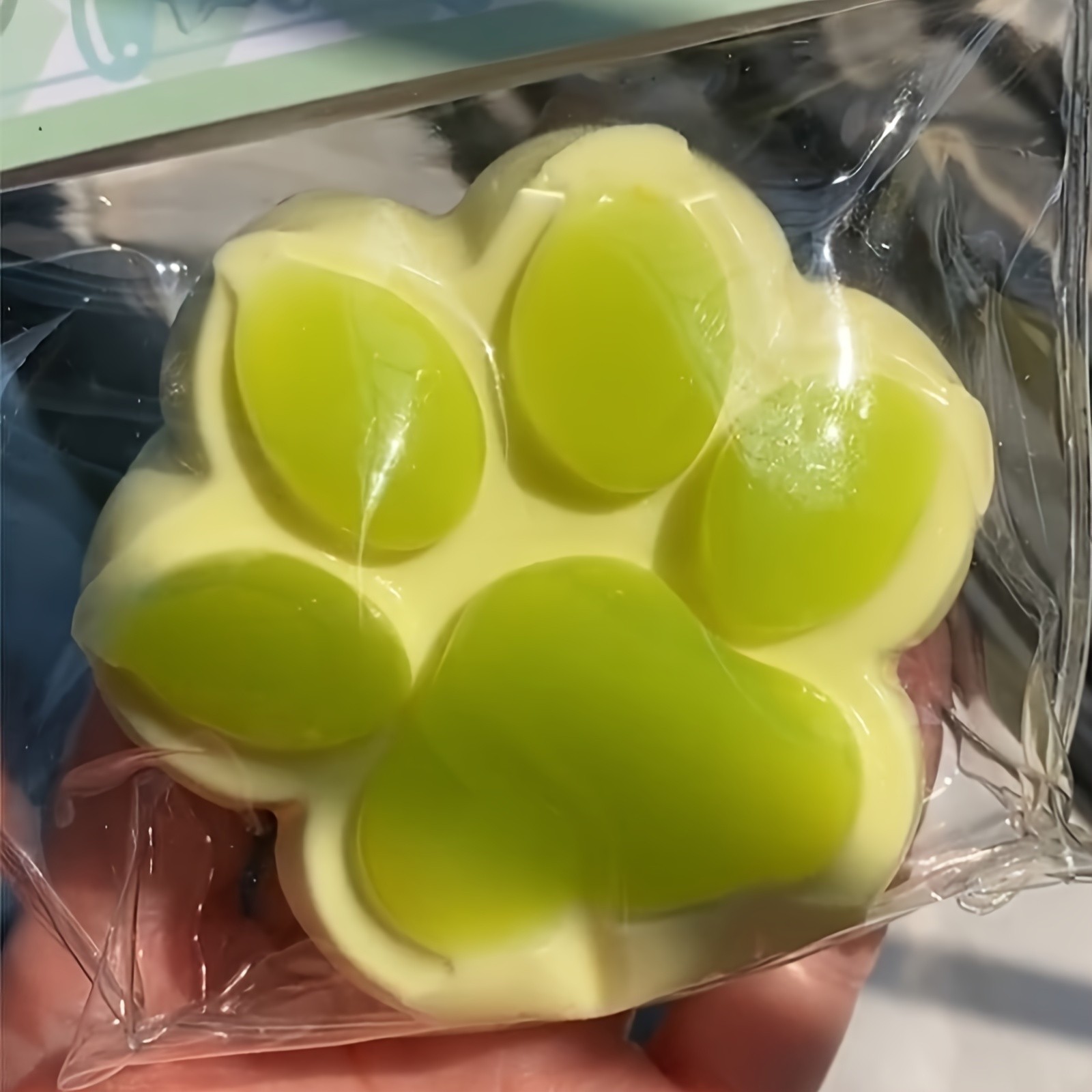 2-Pack Cute Paw Print Squishy Toy Silicone Stress Relief Fidget for Kids Adults
