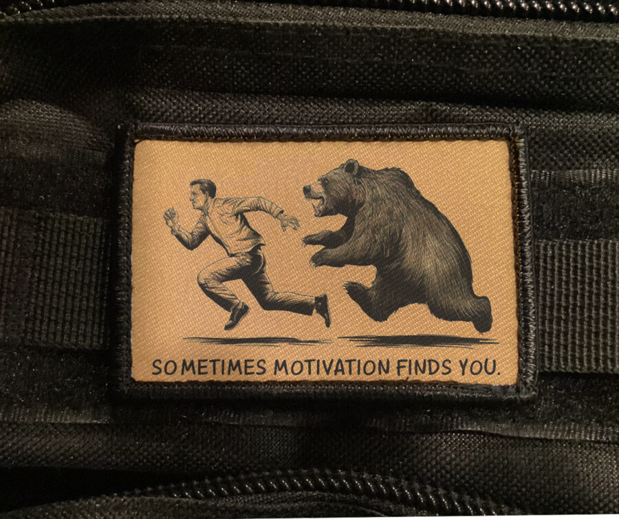 Sometimes Motivation Finds You Patch Funny Sew on [sub]