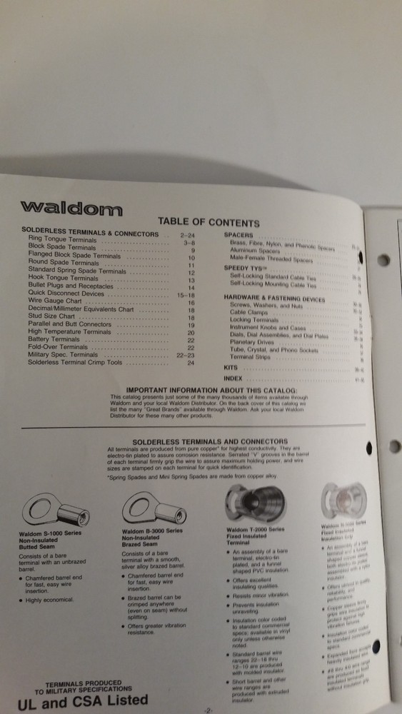 Vintage Waldom Electronics Catalog Manual 1985