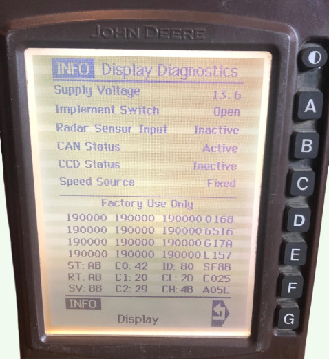 John Deere PF80444 BrownBox GreenStar GPS Display READ DESCRIPTION