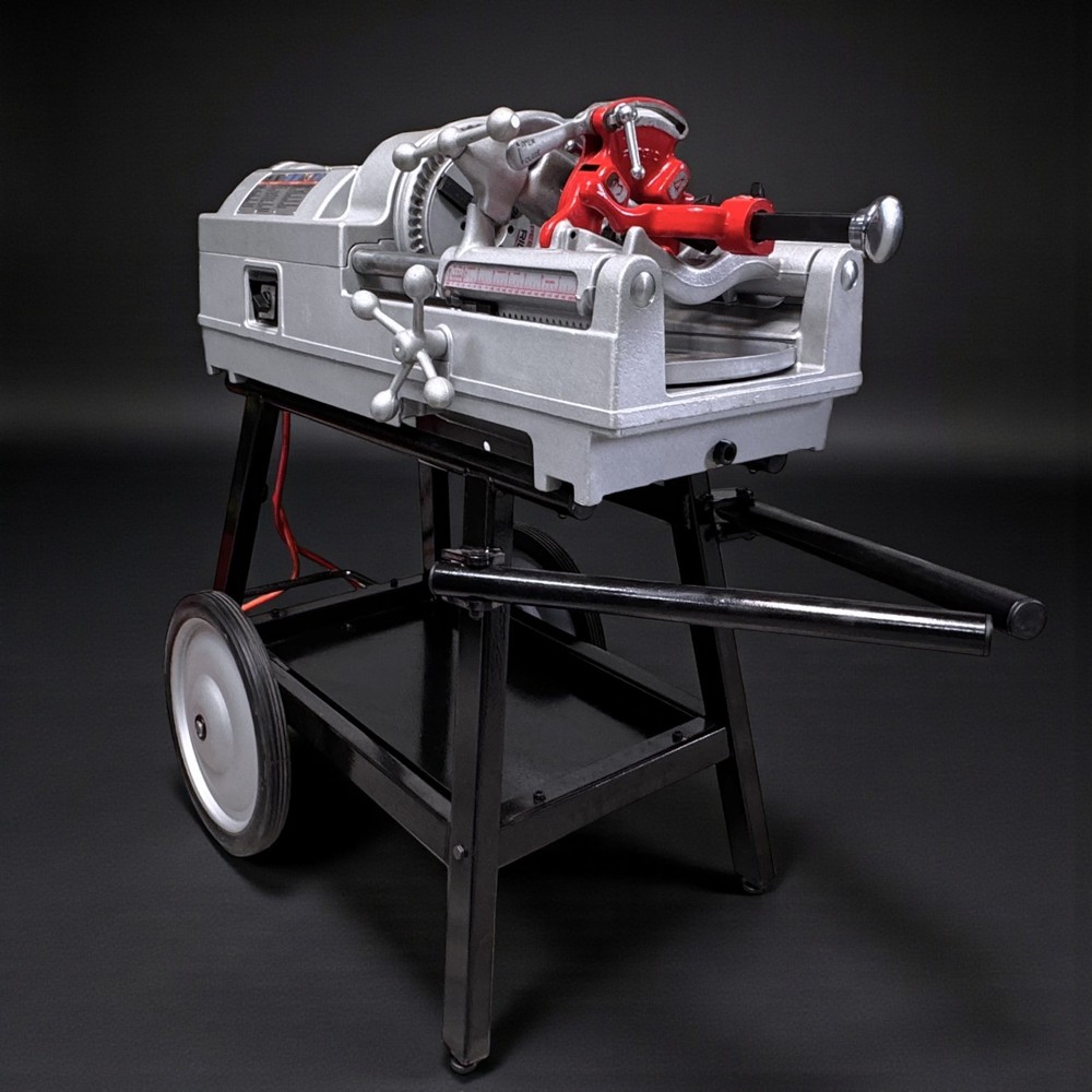 RIDGID 535 PIPE THREADING MACHINE WITH STAND, REFURBISHED BY EASTEX TOOL