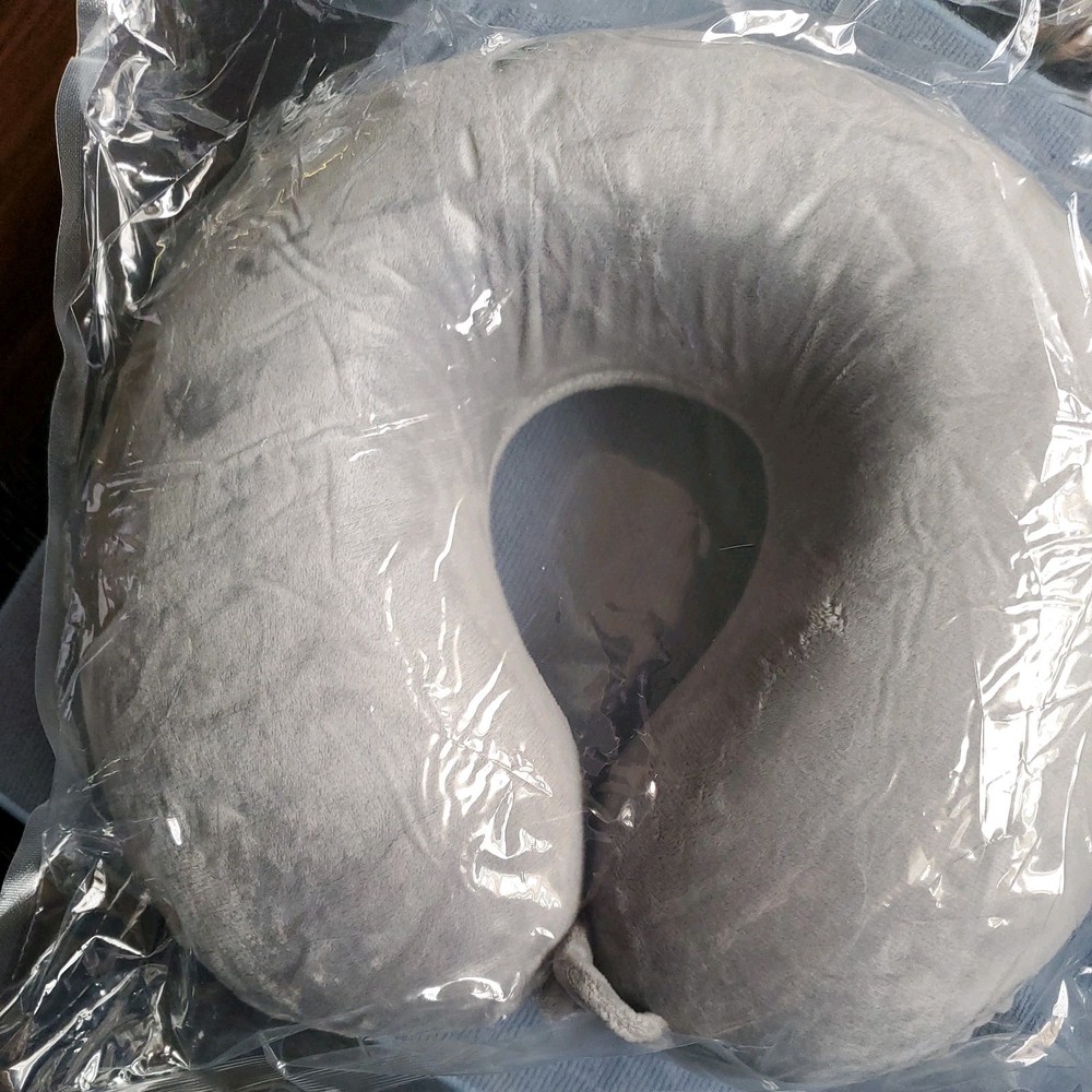 Gray Travel Neck Pillow Memory Foam