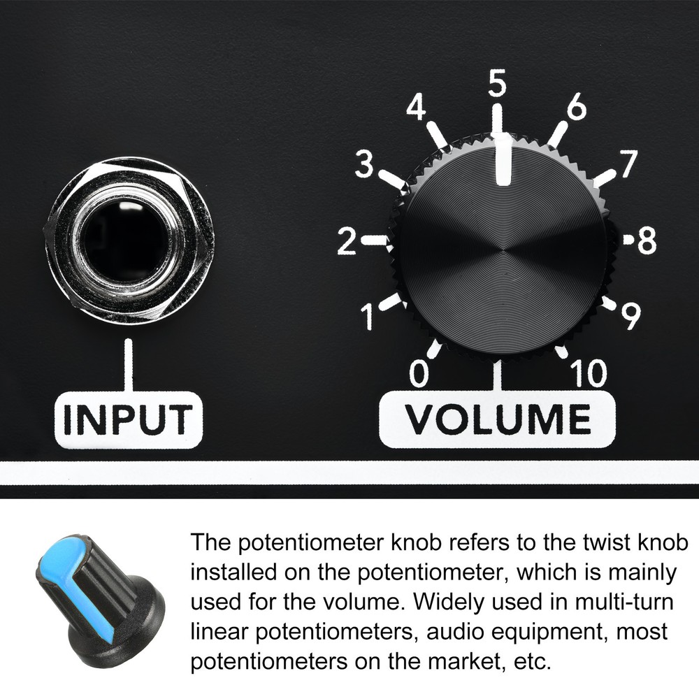 Potentiometer Control Knob Insert Shaft Switch Knobs 6mm/ Blue/ 5Pcs