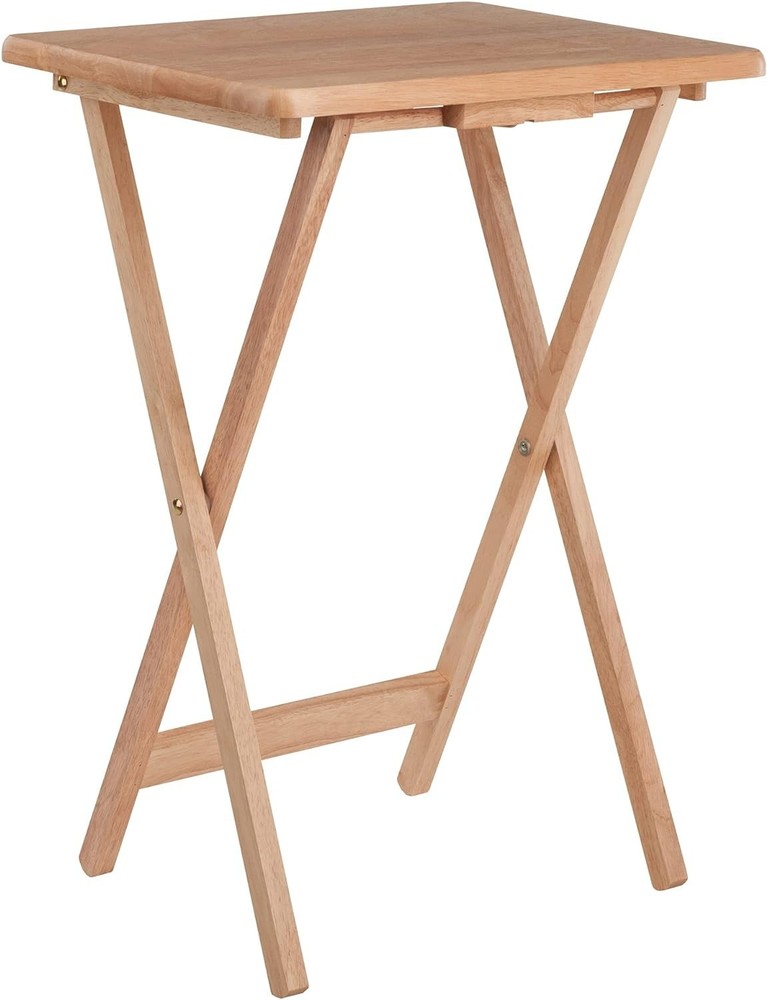 Compact & Stylish 2-Piece Folding Snack Tables - Easy Storage Solution