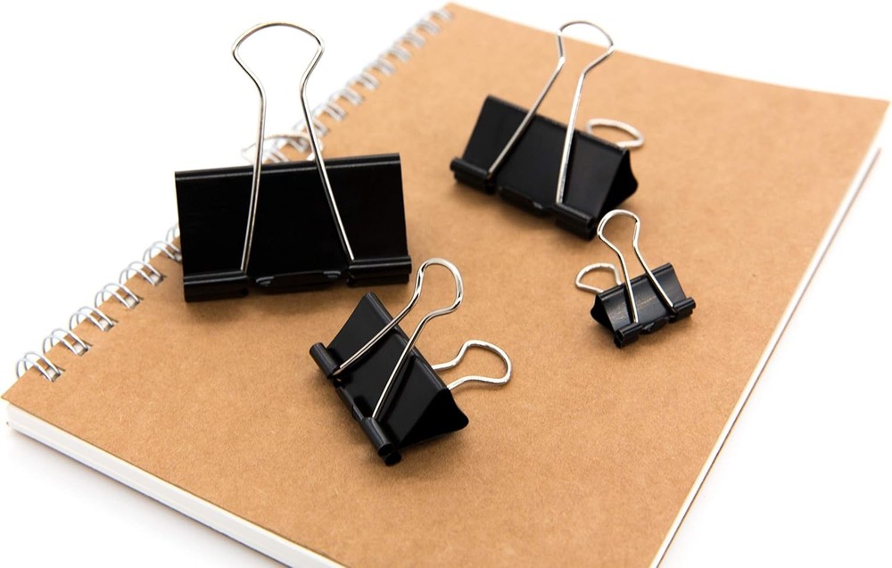 Binder Clips Paper Clamps Assorted Sizes 100 Count Black X Large Large Medium