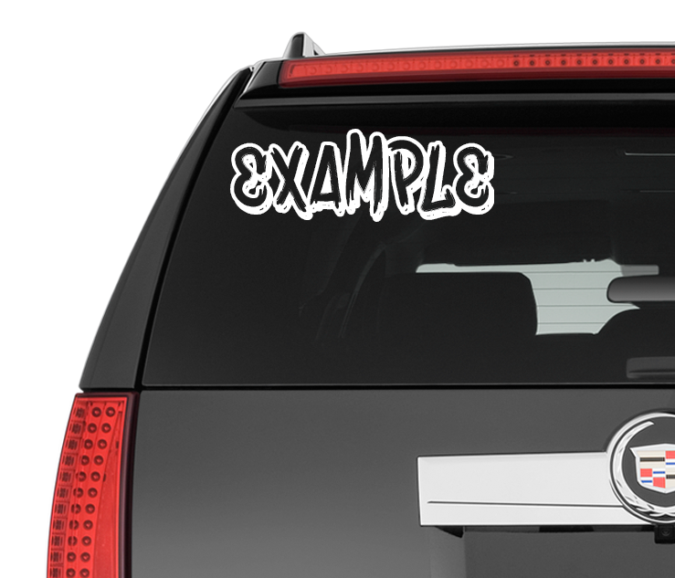 Custom Personalized Decal Vinyl Lettering Text Business Sign Calligraphy Script1