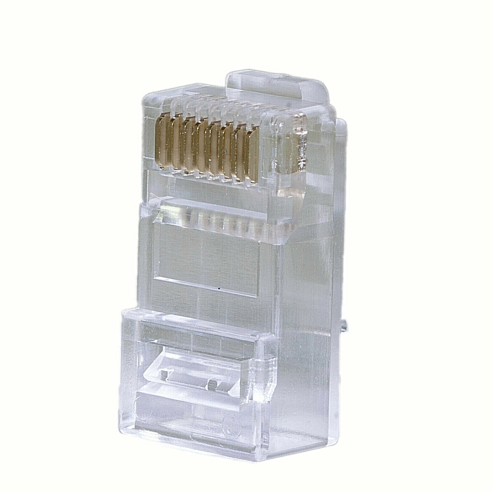 RJ45 Cat6 Modular Plug 8P8C with Load Bar Insert 100 Pcs Pack