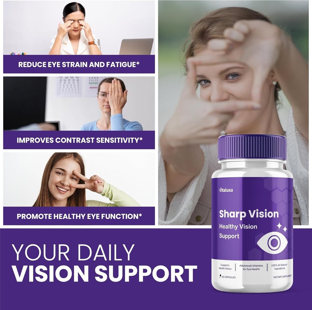Sharp Vision Eye Support Supplement & Vitamins for Eye (60 Capsules)