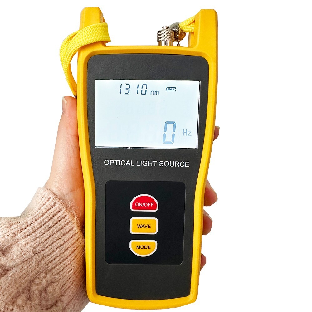 Handheld Optical Light Source Range -7dBm 1310/1550nm for Measuring Optical Loss