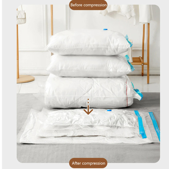 5 Jumbo Vacuum Storage Bags Travel Space Saver Organizer