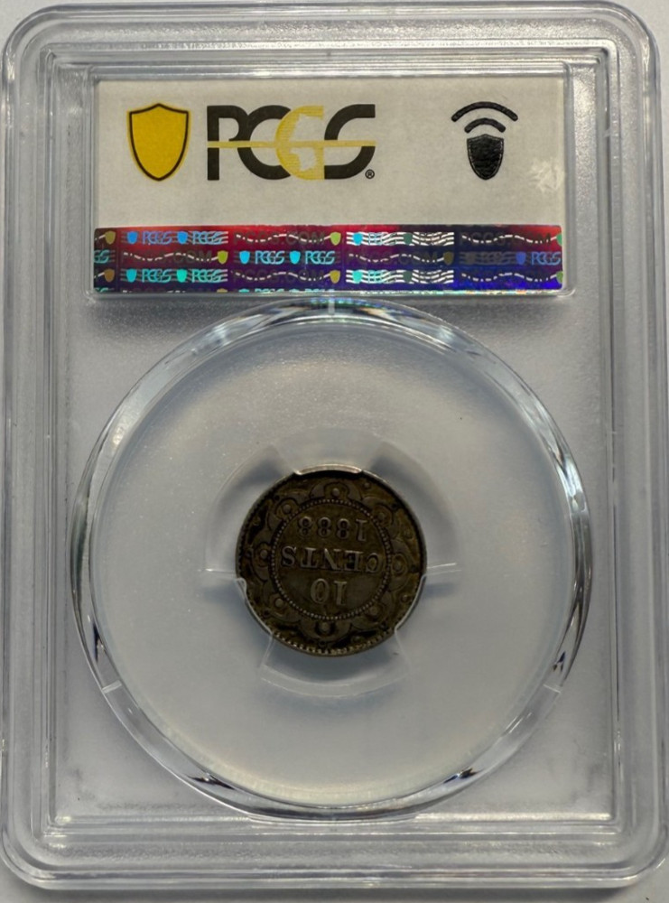 1888 Newfoundland Ten Cent 10c - PCGS XF40 A2